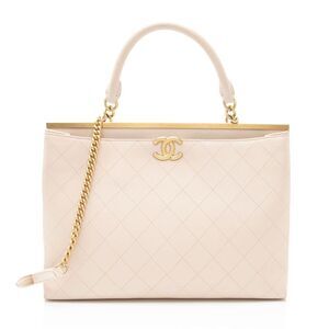 Chanel Calfskin Coco Luxe Large Shopping Tote